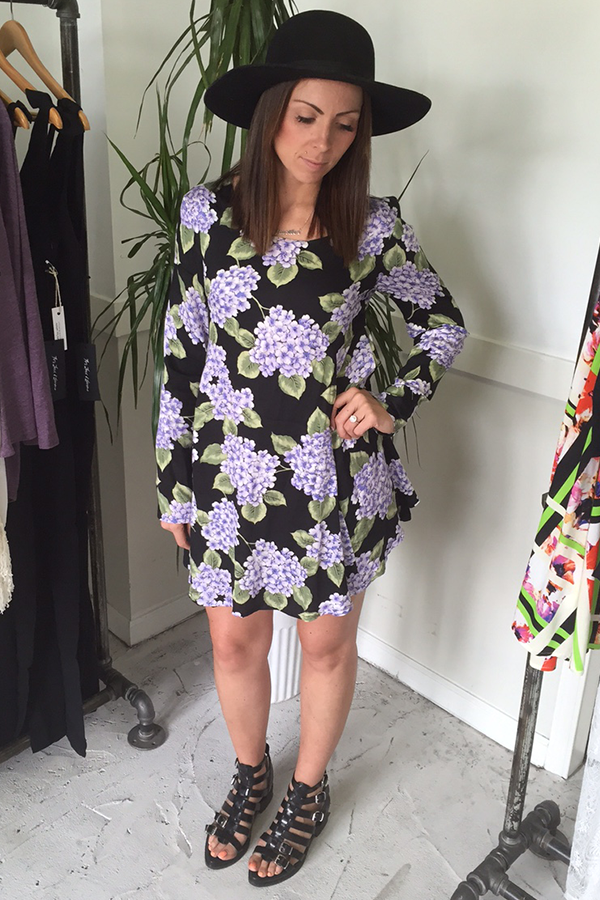 Hydrangea Long Sleeve Dress Hydrangea Long Sleeve Dress