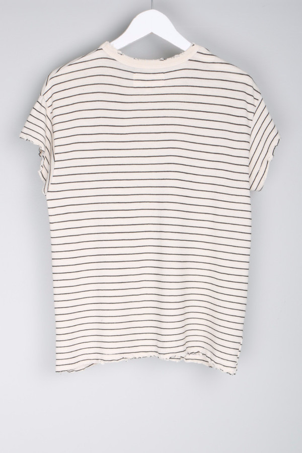 The Great. Boxy Crew Cream Stocking Stripe Tee The Great. Boxy Crew Cream Stocking Stripe Tee