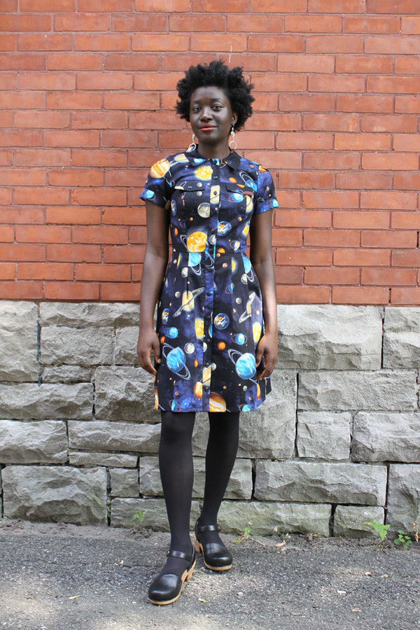 Birds of North America Visorbearer Dress Universe Print Birds of North America Visorbearer Dress Universe Print