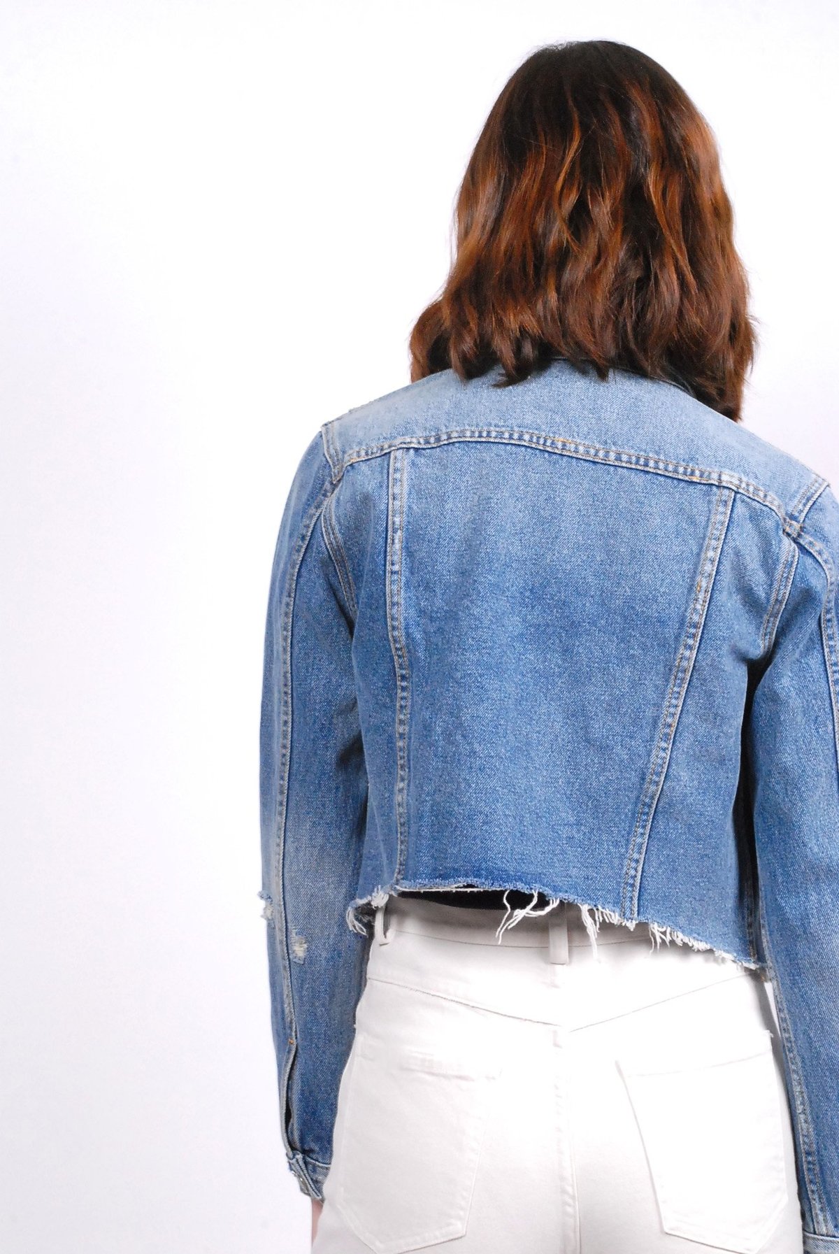 grlfrnd cropped denim jacket
