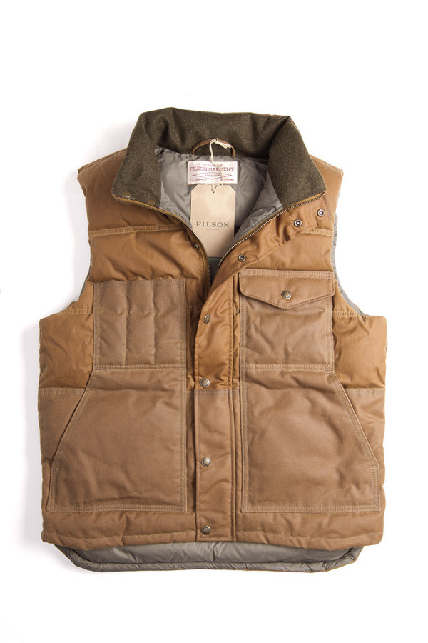 Men's Filson Down Cruiser Vest | Dark Tan Men's Filson Down Cruiser Vest | Dark Tan