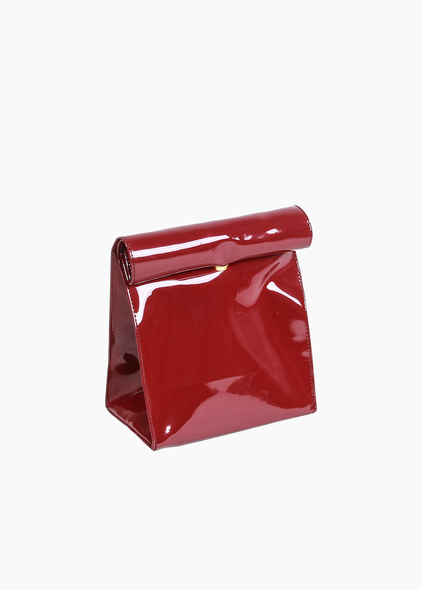 S M K Burgundy Foldover Bag S M K Burgundy Foldover Bag