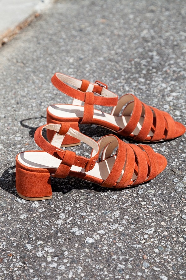 Maryam Nassir Zadeh Palma Low Sandal | coral suede Maryam Nassir Zadeh Palma Low Sandal | coral suede
