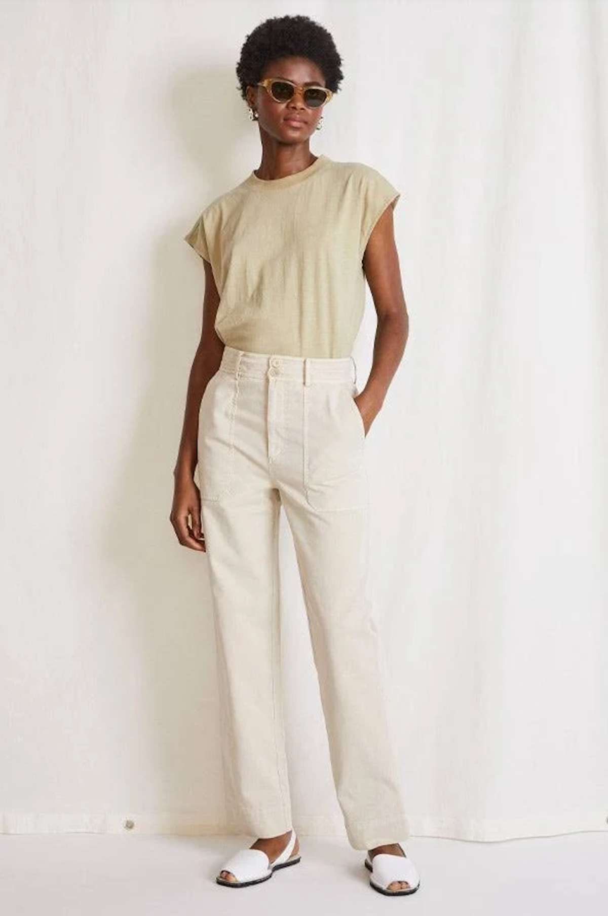 Apiece Apart High Waisted Painters Pant Stone Garmentory