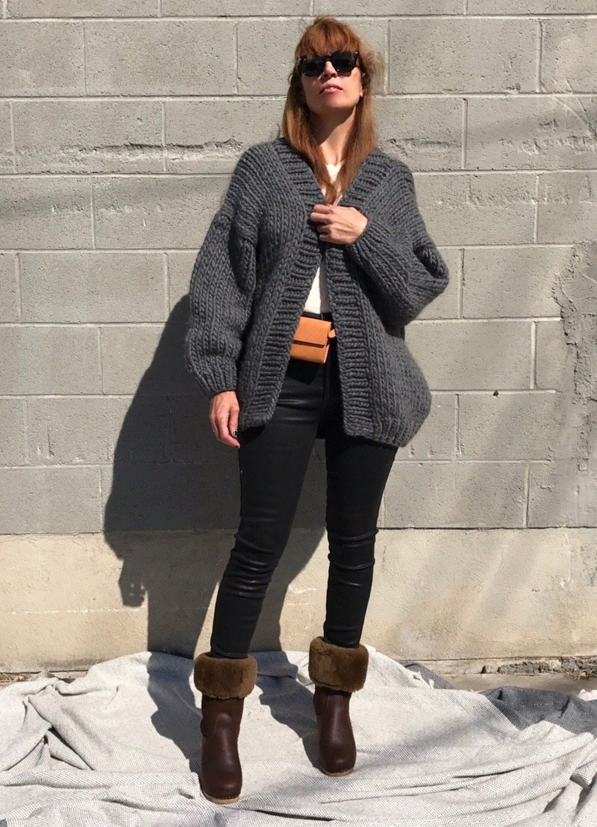 no 6 shearling clogs