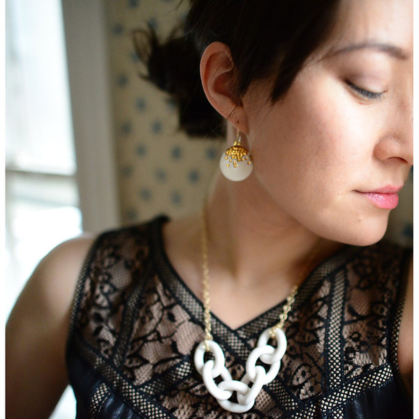 Porcelain and Stone Midnight Kiss Earrings Porcelain and Stone Midnight Kiss Earrings