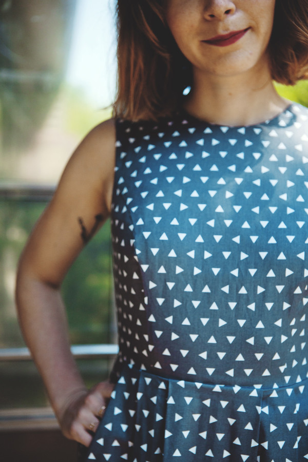 Birds of North America Antbird Dress Grey Triangles Birds of North America Antbird Dress Grey Triangles