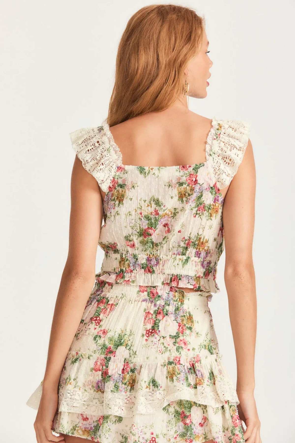 Love Shack Fancy Drea Top Crop Shining Gemstone Garmentory