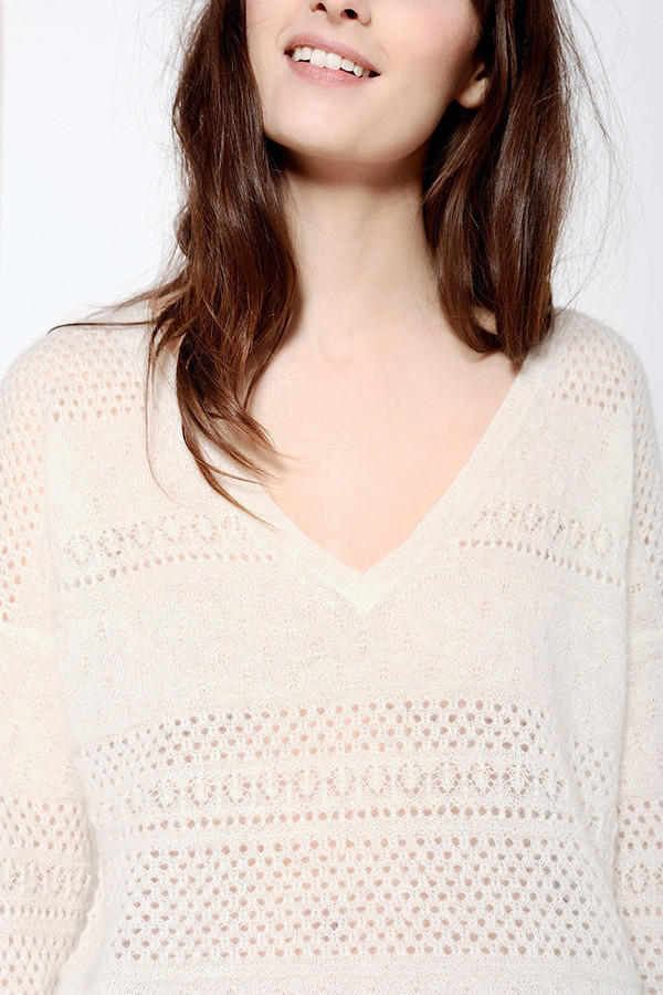 DES PETITS HAUTS CRINETTE ECRU SWEATER DES PETITS HAUTS CRINETTE ECRU SWEATER