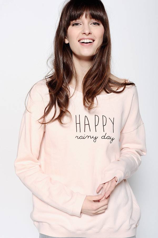 DES PETITS HAUTS RITY PALE PINK SWEAT-SHIRT DES PETITS HAUTS RITY PALE PINK SWEAT-SHIRT