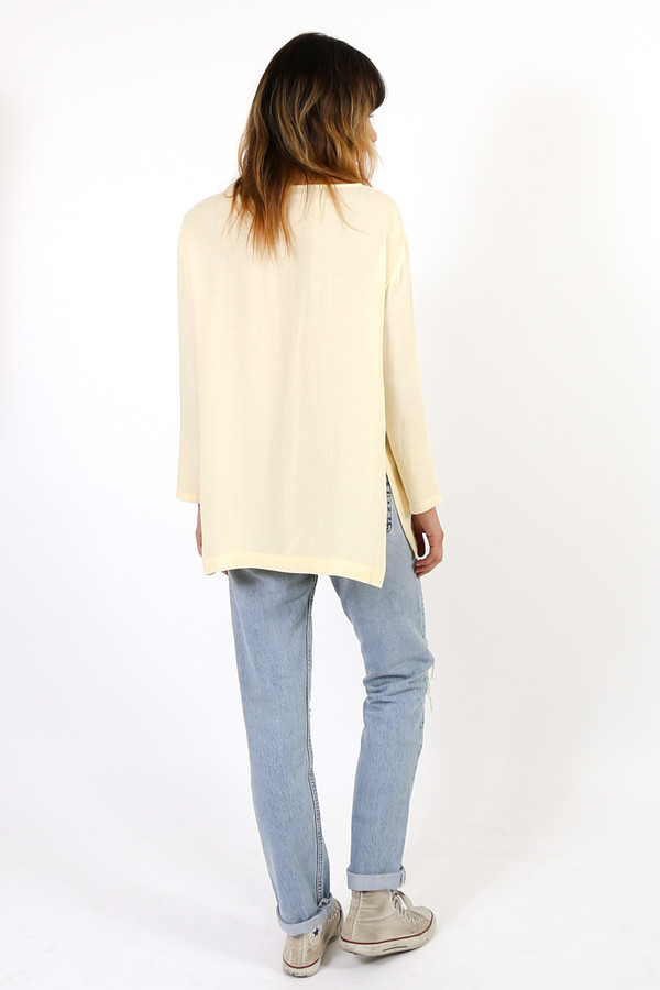 Black Crane Long Slit Top Black Crane Long Slit Top