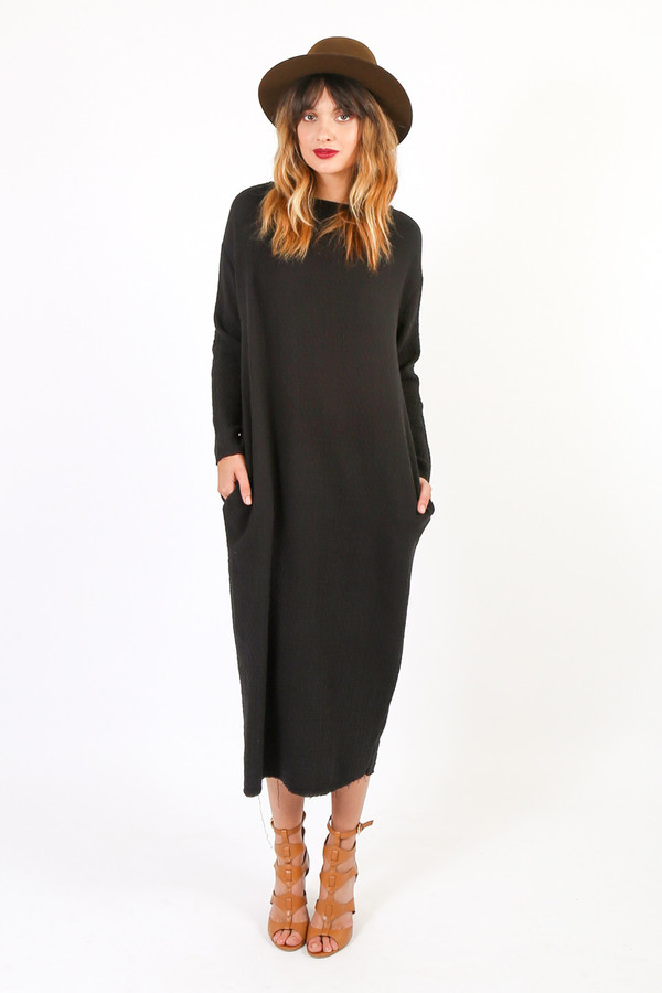 Black Crane Quilt Long Dress Black Crane Quilt Long Dress