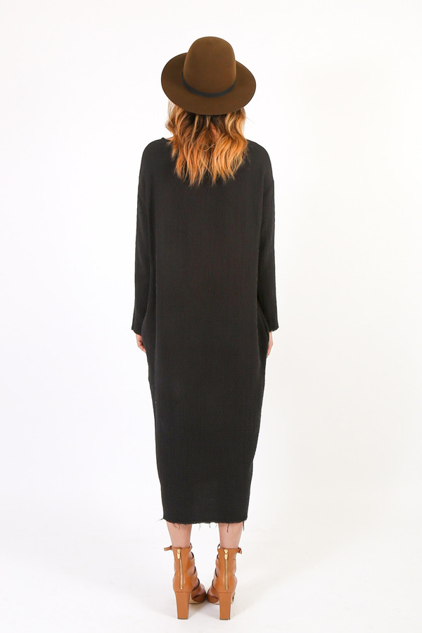 Black Crane Quilt Long Dress Black Crane Quilt Long Dress