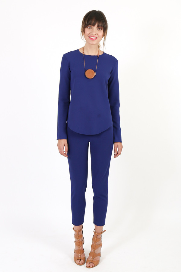 Nanushka Siv Long Sleeve Bell Top Nanushka Siv Long Sleeve Bell Top