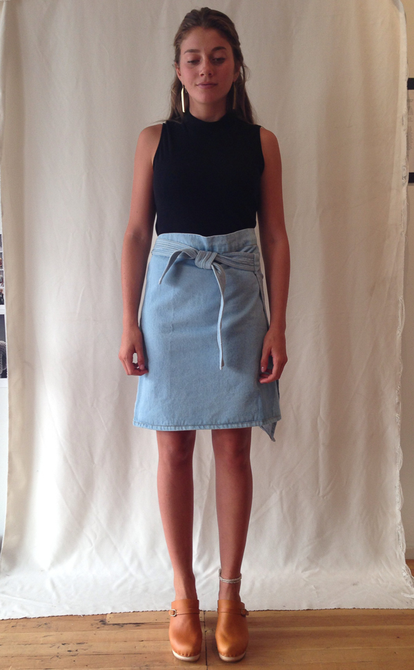 Objects Without Meaning Wrap Denim Skirt Objects Without Meaning Wrap Denim Skirt