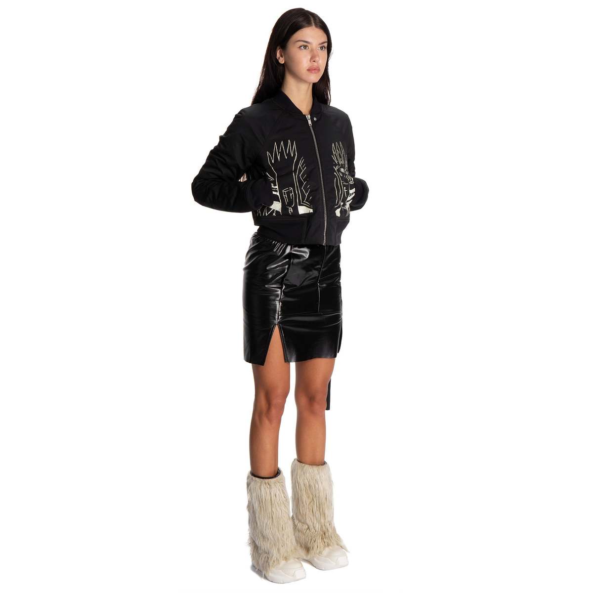 Rick Owens Faun Bomber Jacket - Black 