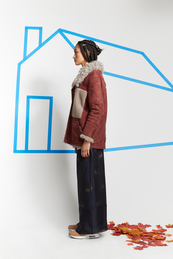 Sandy Liang Ines Shearling Coat Sandy Liang Ines Shearling Coat