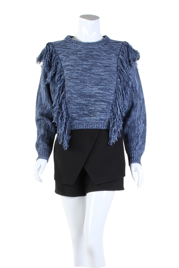 Cosette Agnes Fringe Sweater Ocean Blue Cosette Agnes Fringe Sweater Ocean Blue