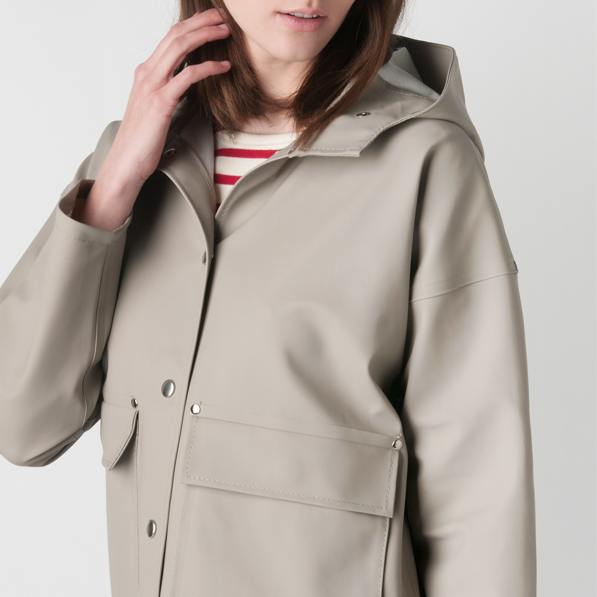 rubberised cotton raincoat