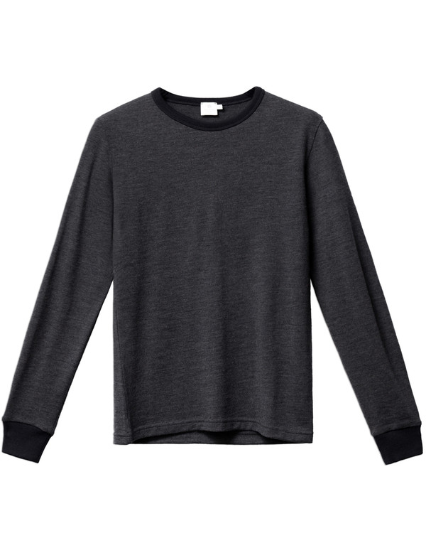 Sunspel Long Sleeve Jumper Charcoal Sunspel Long Sleeve Jumper Charcoal