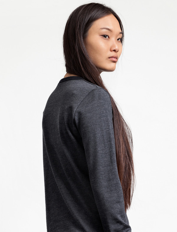 Sunspel Long Sleeve Jumper Charcoal Sunspel Long Sleeve Jumper Charcoal