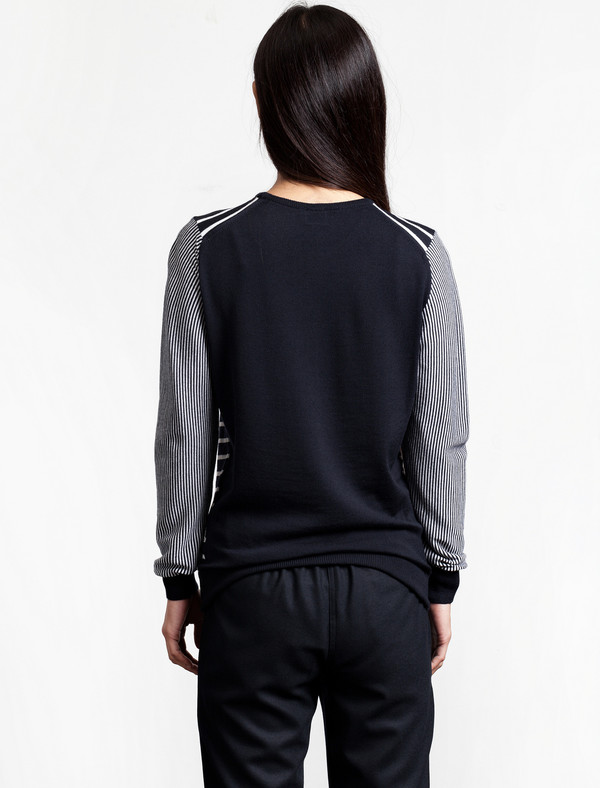 Sunspel Stripe Jumper Frost/Navy Sunspel Stripe Jumper Frost/Navy