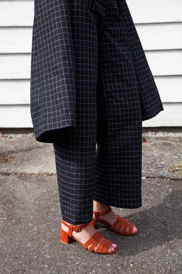 Jesse Kamm Trench Coat | black windowpane Jesse Kamm Trench Coat | black windowpane