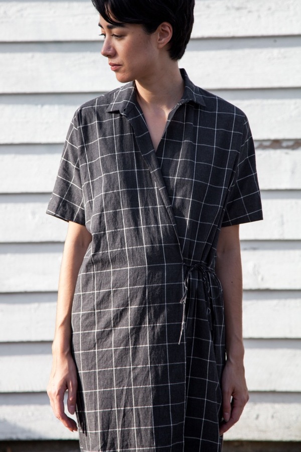 Assembly NY Twist Dress | charcoal plaid Assembly NY Twist Dress | charcoal plaid