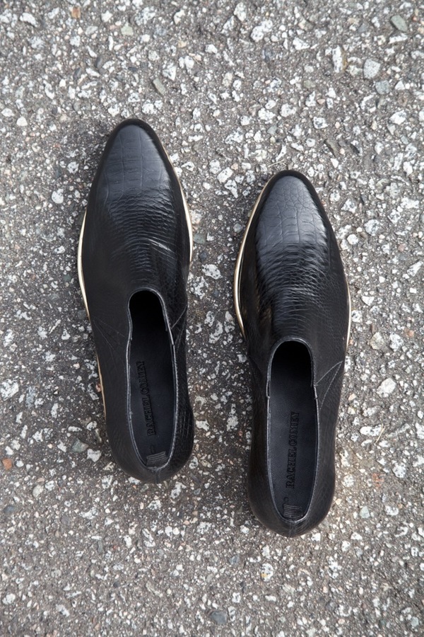 Rachel Comey Fielding Slip On | black / gold Rachel Comey Fielding Slip On | black / gold