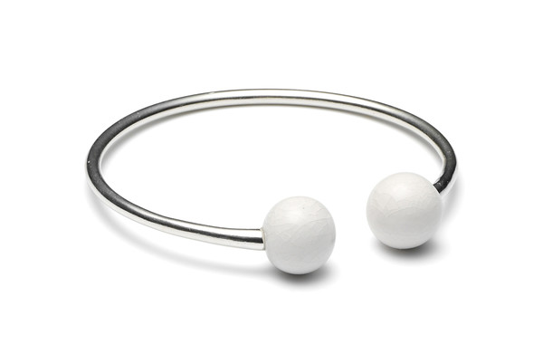 Louise Kragh Jewelry Double Porcelain Pearl Cuff Louise Kragh Jewelry Double Porcelain Pearl Cuff