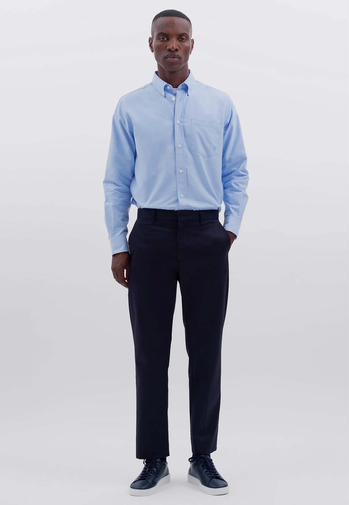 Norse Projects Algot Oxford Monogram in White