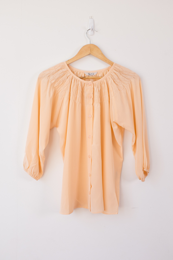 Tucker Blue Sunflower Blouse Tucker Blue Sunflower Blouse